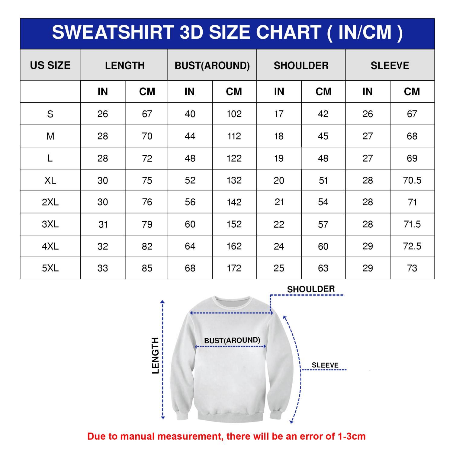 Nfl Sweater Sportycustom Size Chart